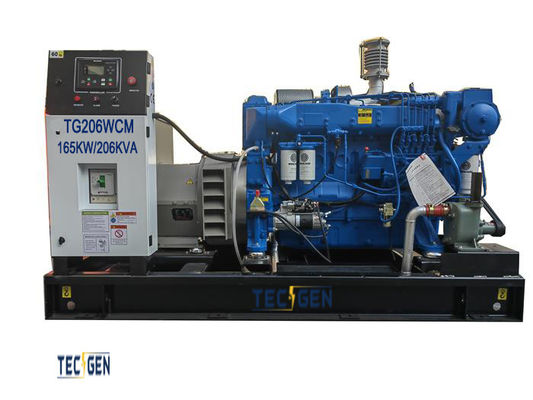 Marine Diesel Generator 150kW Weichai Marine Diesel Generator With Sea water Heater Exchanger