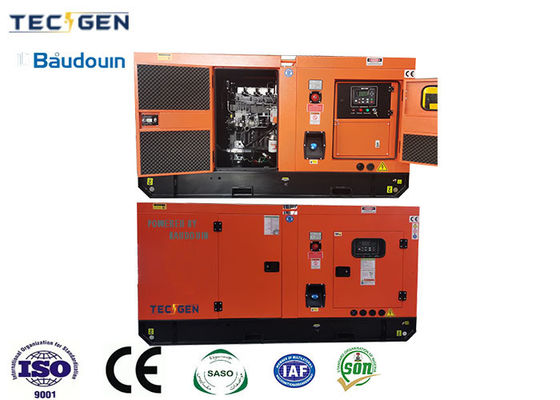 Baudouin 80kW Silent Diesel Generator Set With 72dba Soundproof Canopy For Industria Use